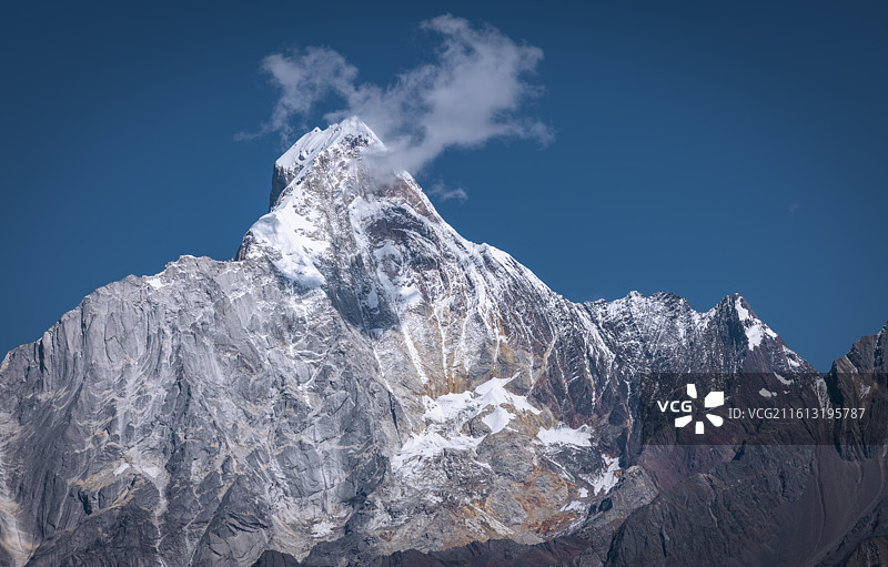 蜀山后四姑娘山日出日落风光图片素材