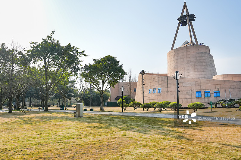 中国四川广汉三星堆博物馆建筑第二展馆外立面图片素材