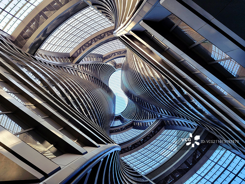 中国北京，丽泽商务区的建筑，丽泽SOHO图片素材