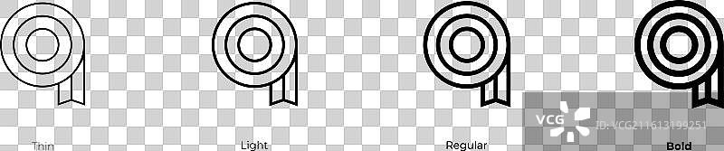 遮蔽胶带图标：细、浅、常规和粗体图片素材