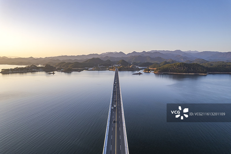 浙江千岛湖风景航拍图片素材