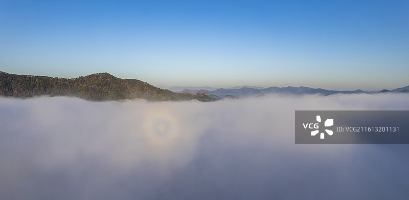 浙江千岛湖新安江云海图片素材