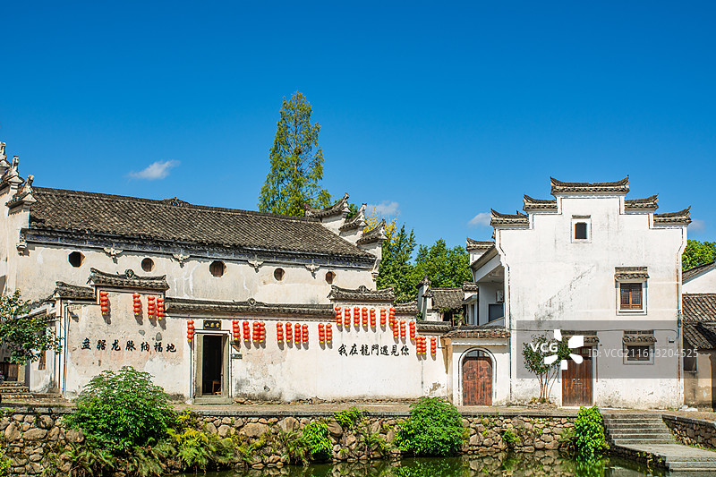 龙门古镇 山乐堂 杭州 富阳区 富阳景点 孙权故里 江南古村落 古宅老宅 古建筑 老建筑 白墙灰瓦图片素材