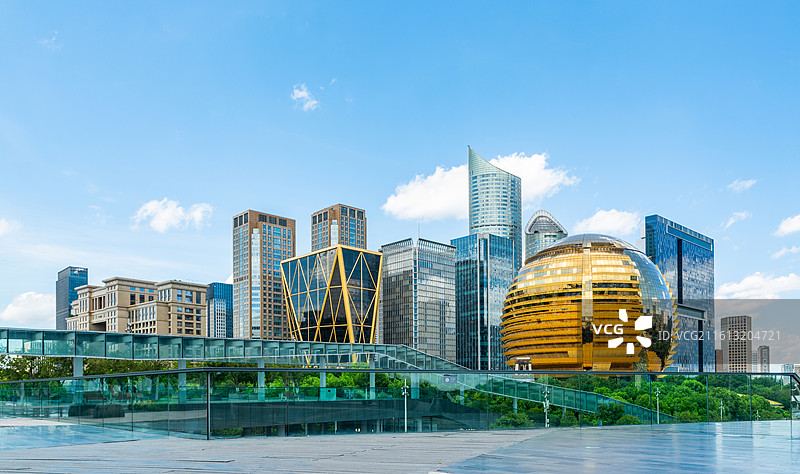 钱江新城 商务区 杭州洲际酒店 城市阳台 杭州 标志性建筑 城市建筑 地标景点 高楼大厦 摩天大楼图片素材