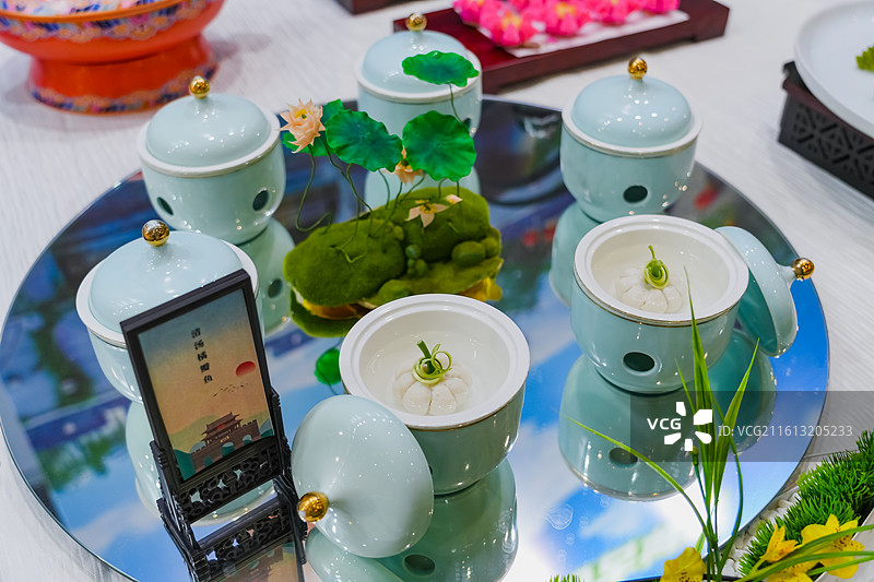 清汤橘瓣鱼  山东枣庄运河风情宴的菜品图片素材