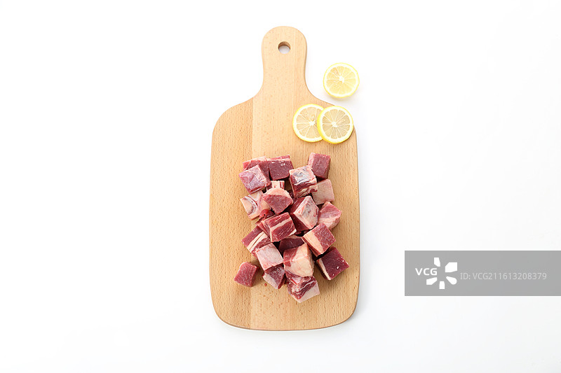 切块牛肉粒图片素材