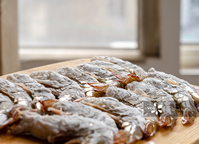 生基围虾排列摄影图片素材