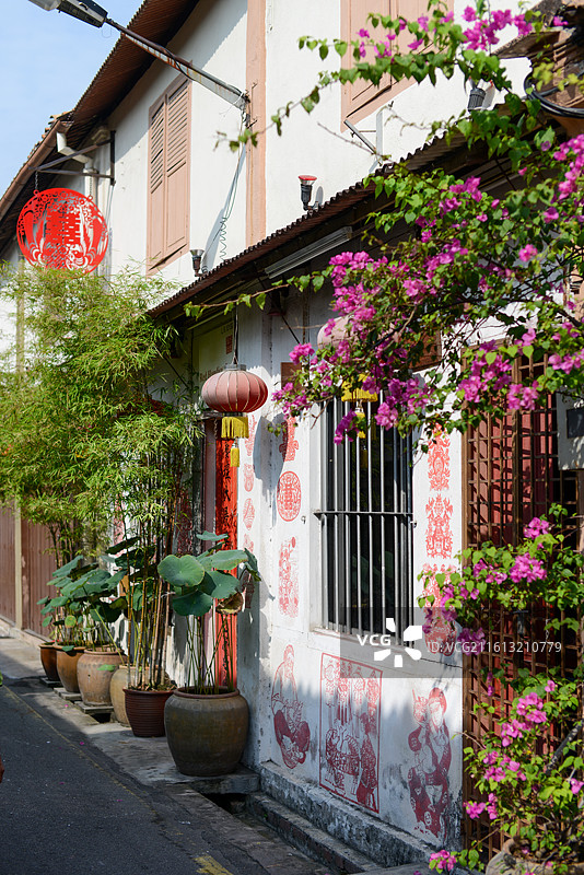 马来西亚 马六甲 建筑外部特写图片素材