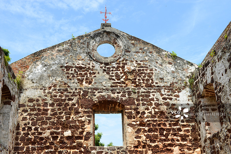 马来西亚 马六甲 圣保罗山教堂图片素材