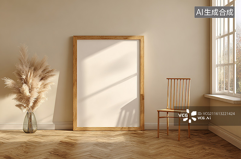 【AI数字艺术】简约室内装饰场景图片素材