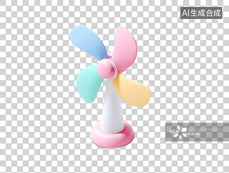 【AI数字艺术】一个卡通风车涡轮机图片素材