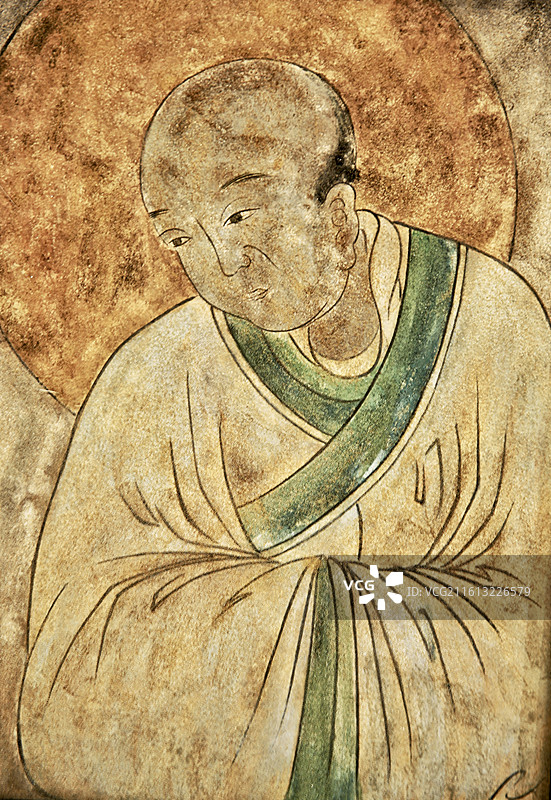 沙僧彩绘壁画-山西运城图片素材