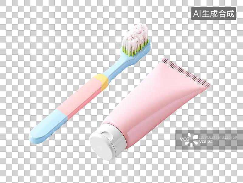 【AI数字艺术】牙刷和牙膏图片素材