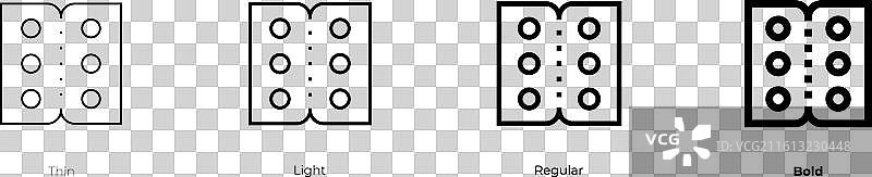 药品图标，细、浅、常规和粗体样式图片素材