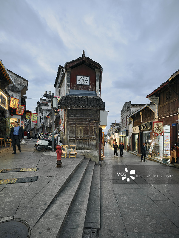 安徽歙县徽州古城古建筑民居图片素材