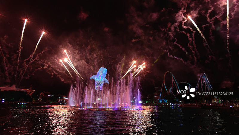 珠海长隆海洋王国烟花秀8图片素材