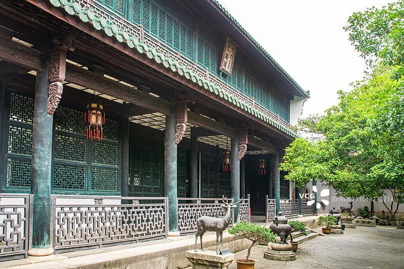 浙江省博物馆 文澜阁 文物古迹 历史遗迹 清代 杭州 古代 古建筑 孤山 木结构 屋檐 历史文化景点图片素材