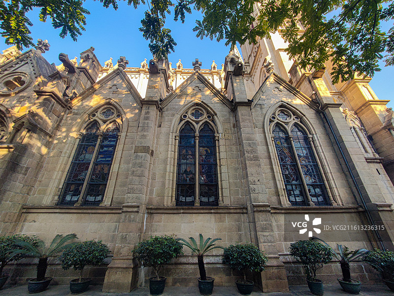 广州石室圣心大教堂外部图片素材