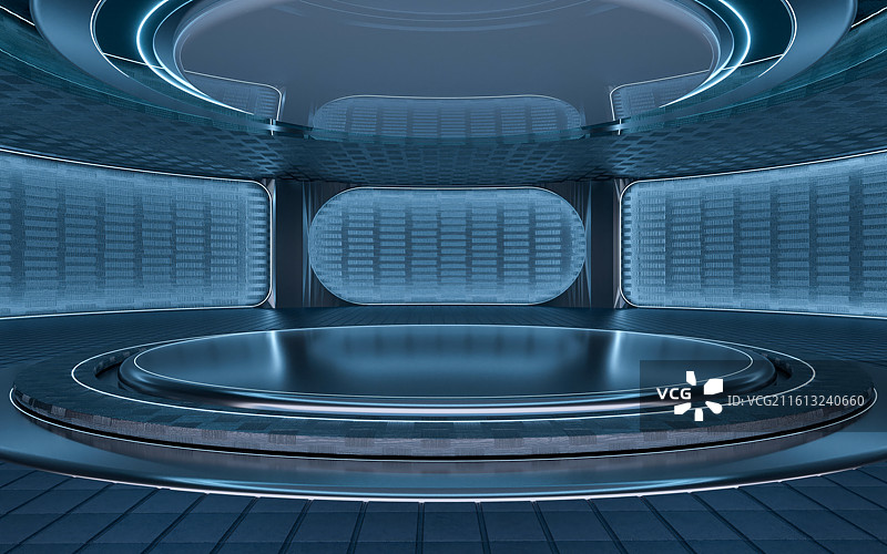 三维电商 科幻展品展示圆形舞台空间图片素材