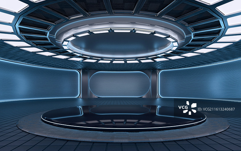 三维电商 科幻展品展示圆形舞台空间图片素材