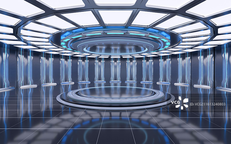 三维电商 科幻展品展示圆形舞台空间图片素材