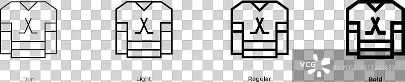 经期杯图标，细体、浅色、常规和粗体图片素材