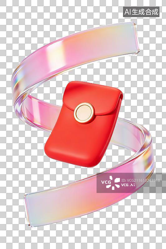 【AI数字艺术】3D环绕的红包图片素材