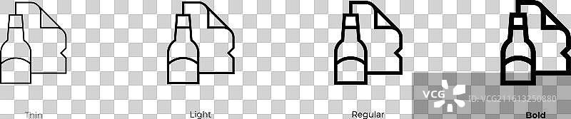 漂流瓶图标，纤细，浅色，常规图片素材