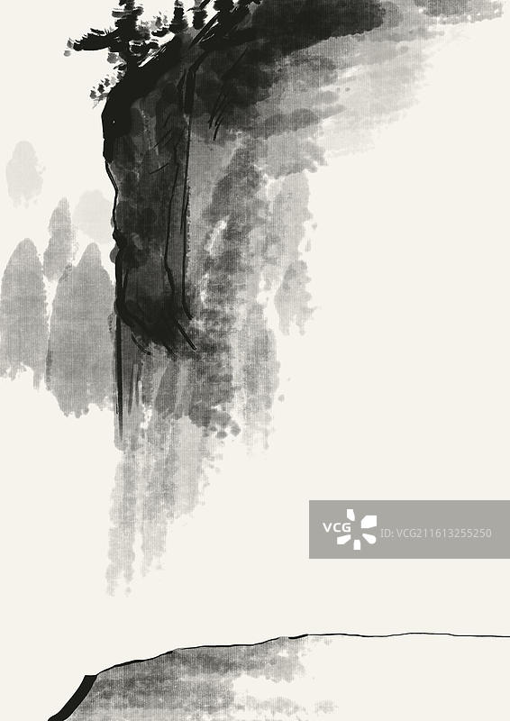 中国风新中式古风古典传统文化国学经典唐诗宋词中国画青绿山水田园风光日常生活趣味水墨插画图片素材