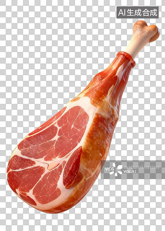 【AI数字艺术】3D渲染的火腿图片素材