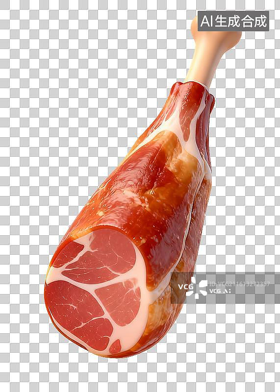 【AI数字艺术】3D渲染的火腿图片素材