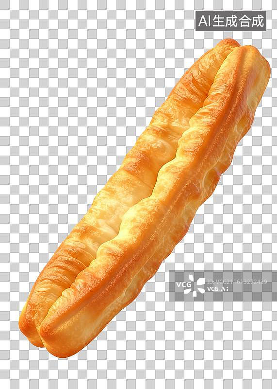 【AI数字艺术】一根金黄酥脆的油条图片素材