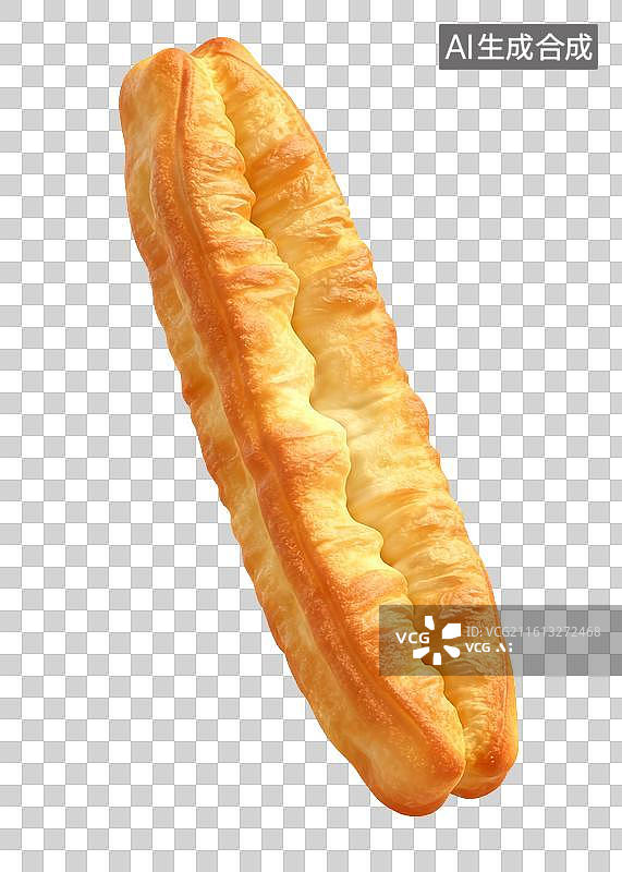 【AI数字艺术】一根金黄酥脆的油条图片素材