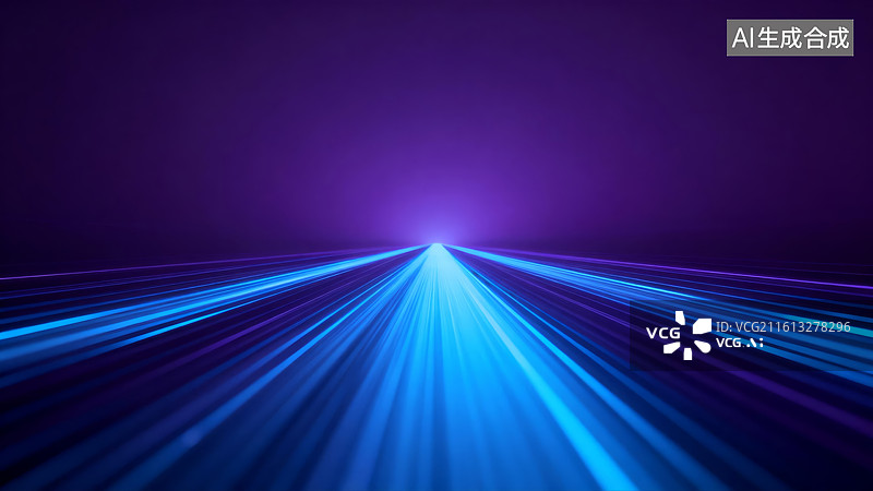 【AI数字艺术】紫色背景中的蓝色光束图片素材