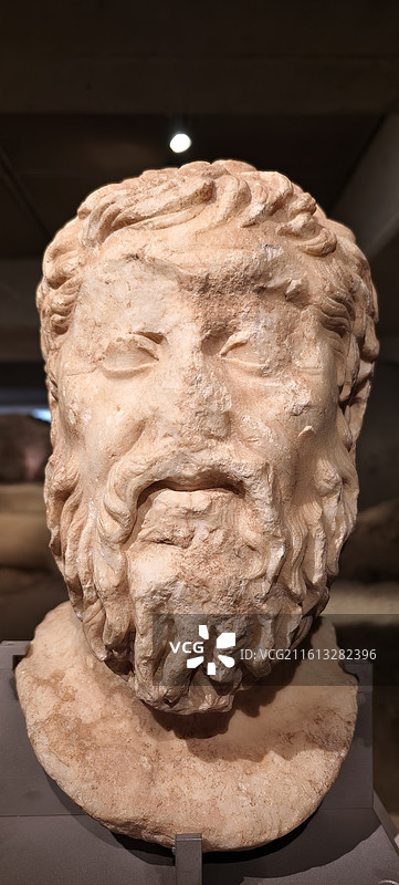 希腊雅典卫城博物馆～哲学家柏拉图半身像 公元1分（公元163年前后)图片素材