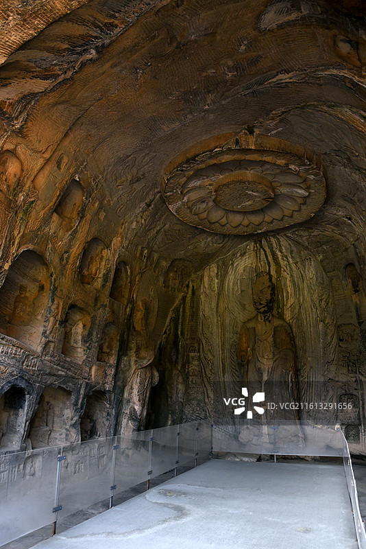 洛阳龙门石窟莲花洞图片素材