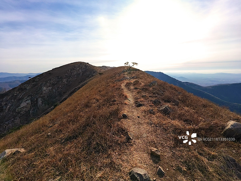 元旦，莒县梁甫山，日晕图片素材