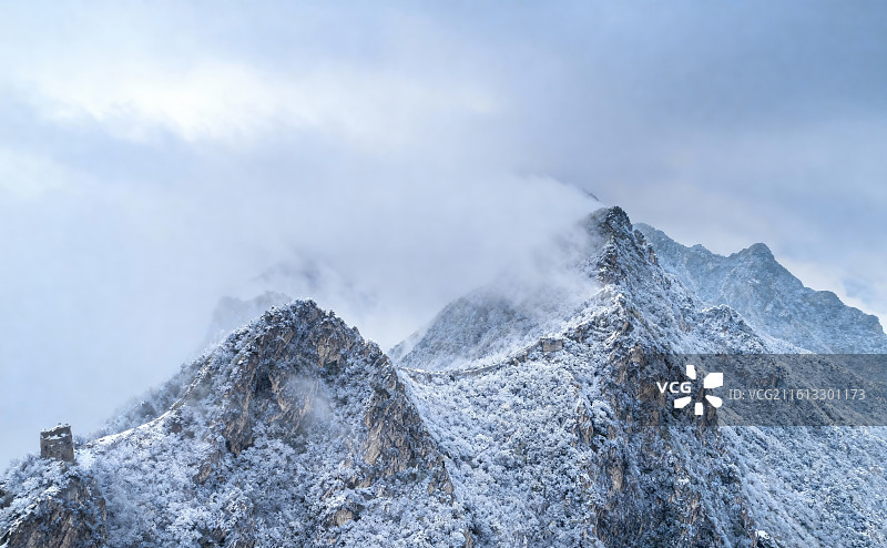 司马台长城雪图片素材