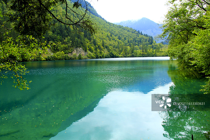九寨沟五彩池风光图片素材