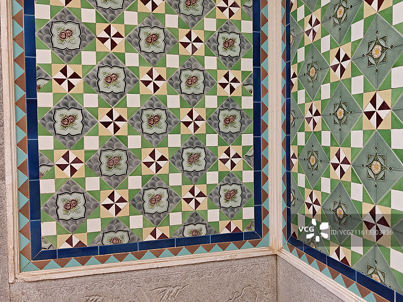 潮汕陈慈黉故居瓷砖图片素材