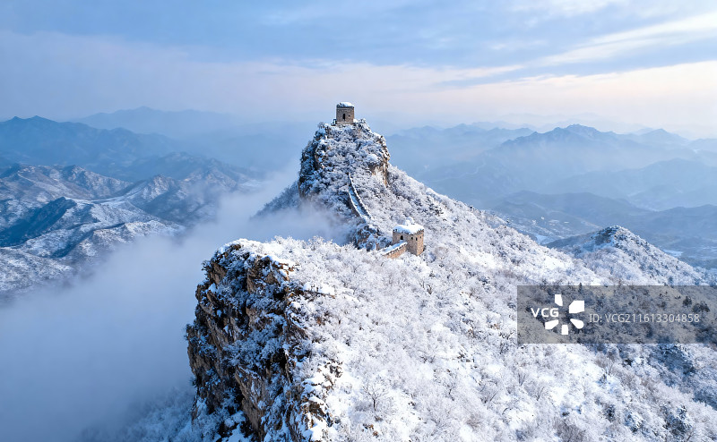 司马台长城雪图片素材