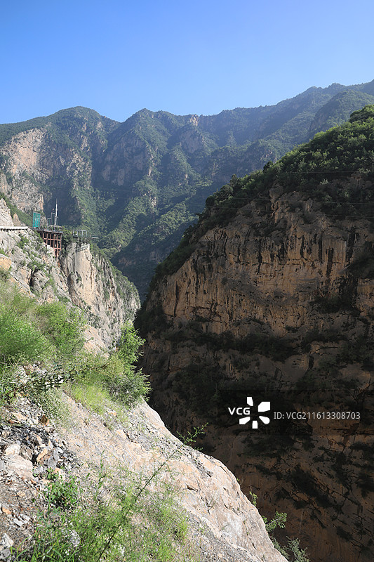 陕西咸阳郑国渠泾河大峡谷图片素材