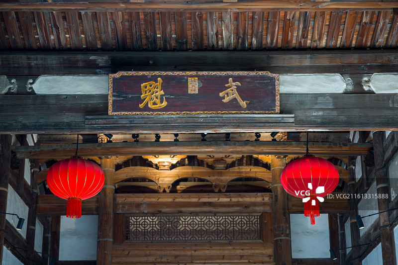 中国古代牌匾 武魁 匾额 祖辈荣耀图片素材