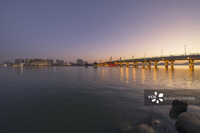 无锡蠡湖大桥夜景图片素材