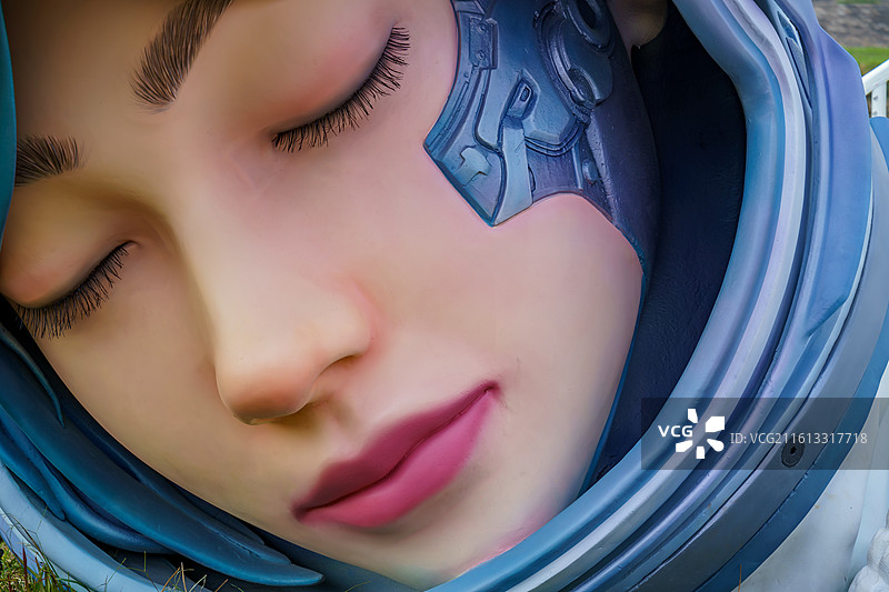 佛山南海丹灶罗行艺术墟‌的太空人紫兰特写图片素材