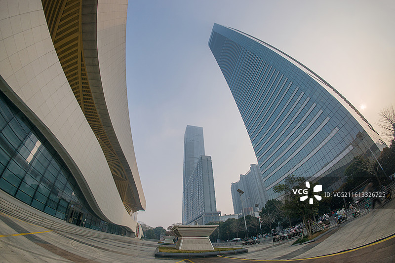 无锡博物院周边都市风光图片素材