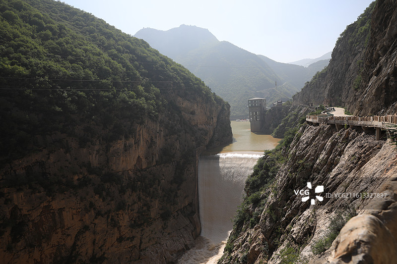 陕西咸阳郑国渠泾河大峡谷图片素材