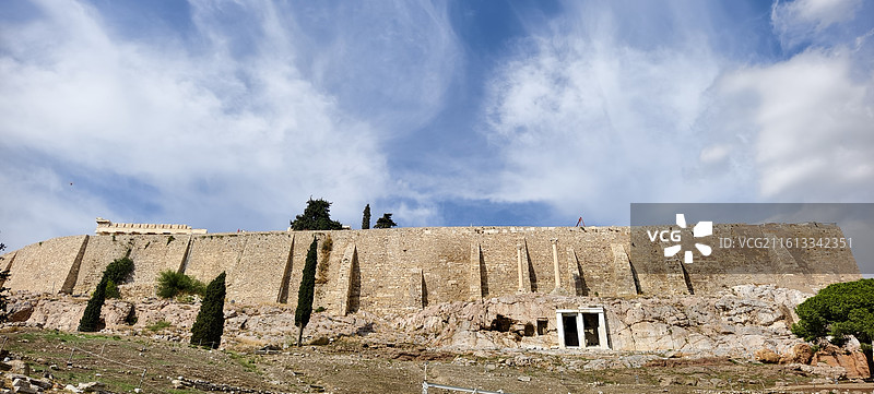 希腊雅典卫城（其中包括山门，帕特农神庙，伊瑞克提翁神庙，雅典娜胜利神庙）图片素材