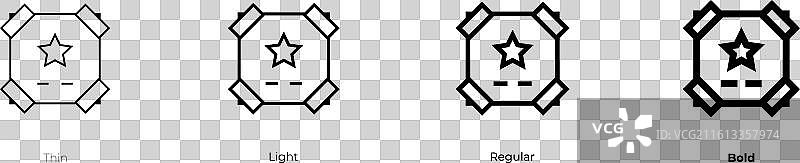 电影海报图标，细体、亮体、常规和粗体图片素材