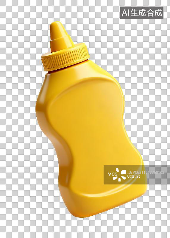 【AI数字艺术】黄色塑料挤酱瓶图片素材